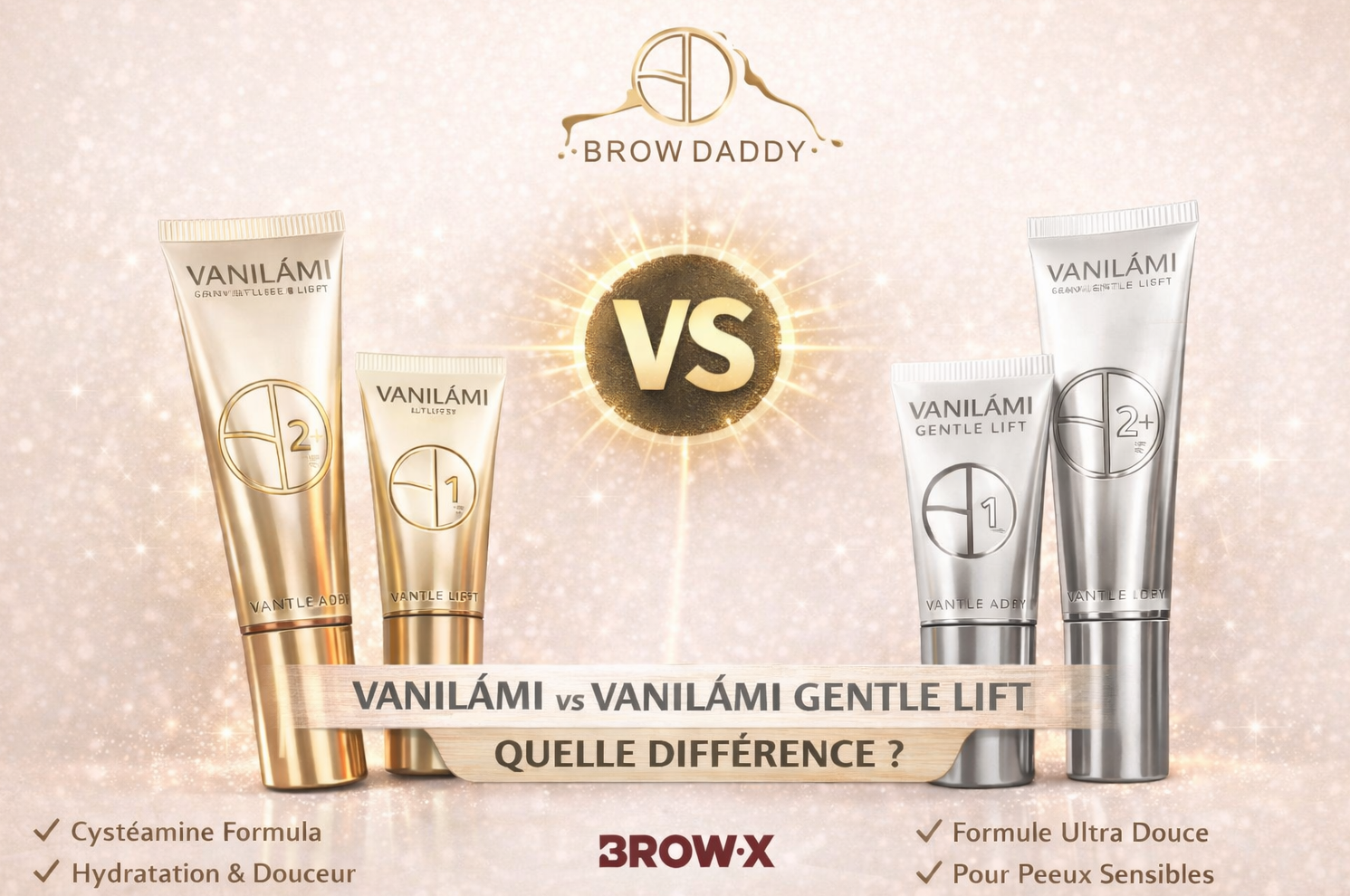 Quelle est la différence entre Vanilámi et Vanilámi Gentle Lift de Brow Daddy ?