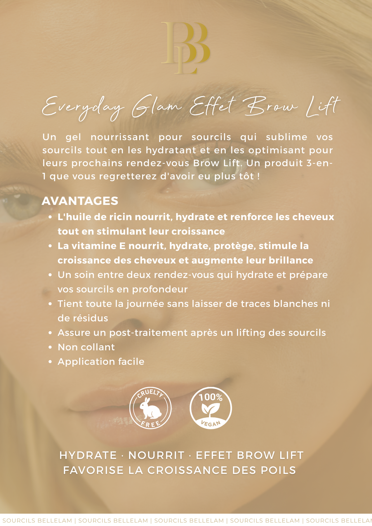 Bellam Everyday- Gel à sourcils Effet Brow Lift - Brow.X Professionnel
