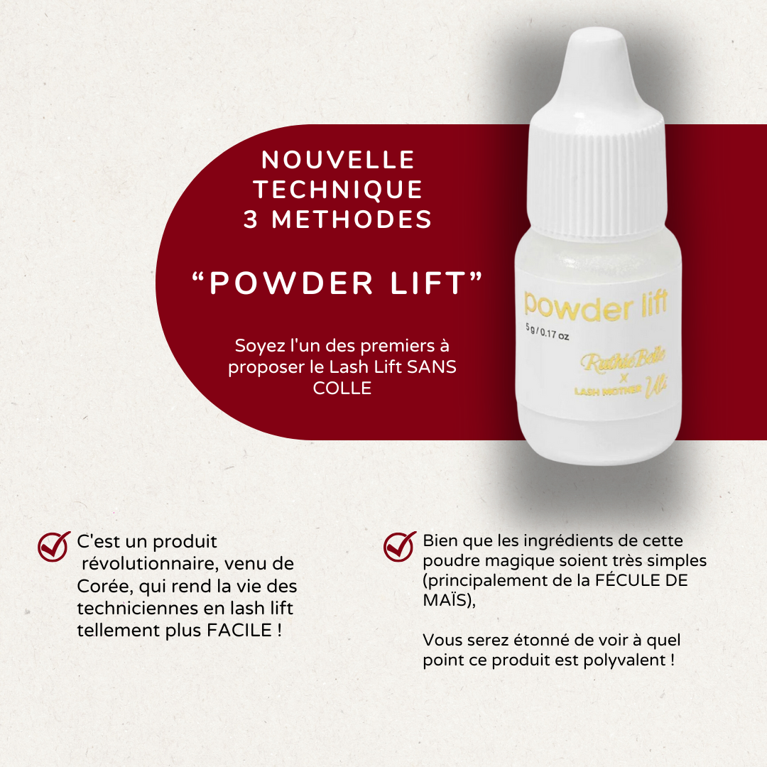 Ruthie Belle - Powder Lift : Poudre de Rehaussement de cils SANS GLUE - 5g