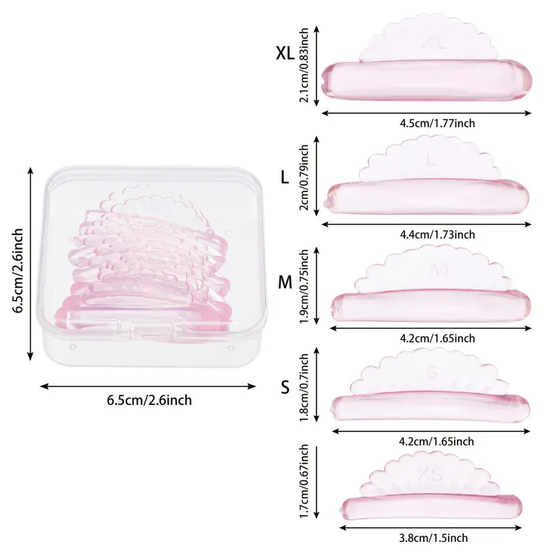 Brow.X Pro - Perlina Curvy Pads Silicone Lash Lift (5 Tailles XS à XL) - Brow.X Professionnel