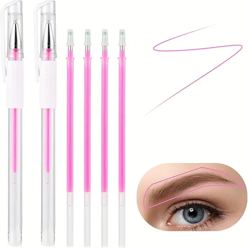 Brow.X Pro - Marqueur à Sourcils Rose (2 pièces + 4 recharges) - Brow.X Professionnel