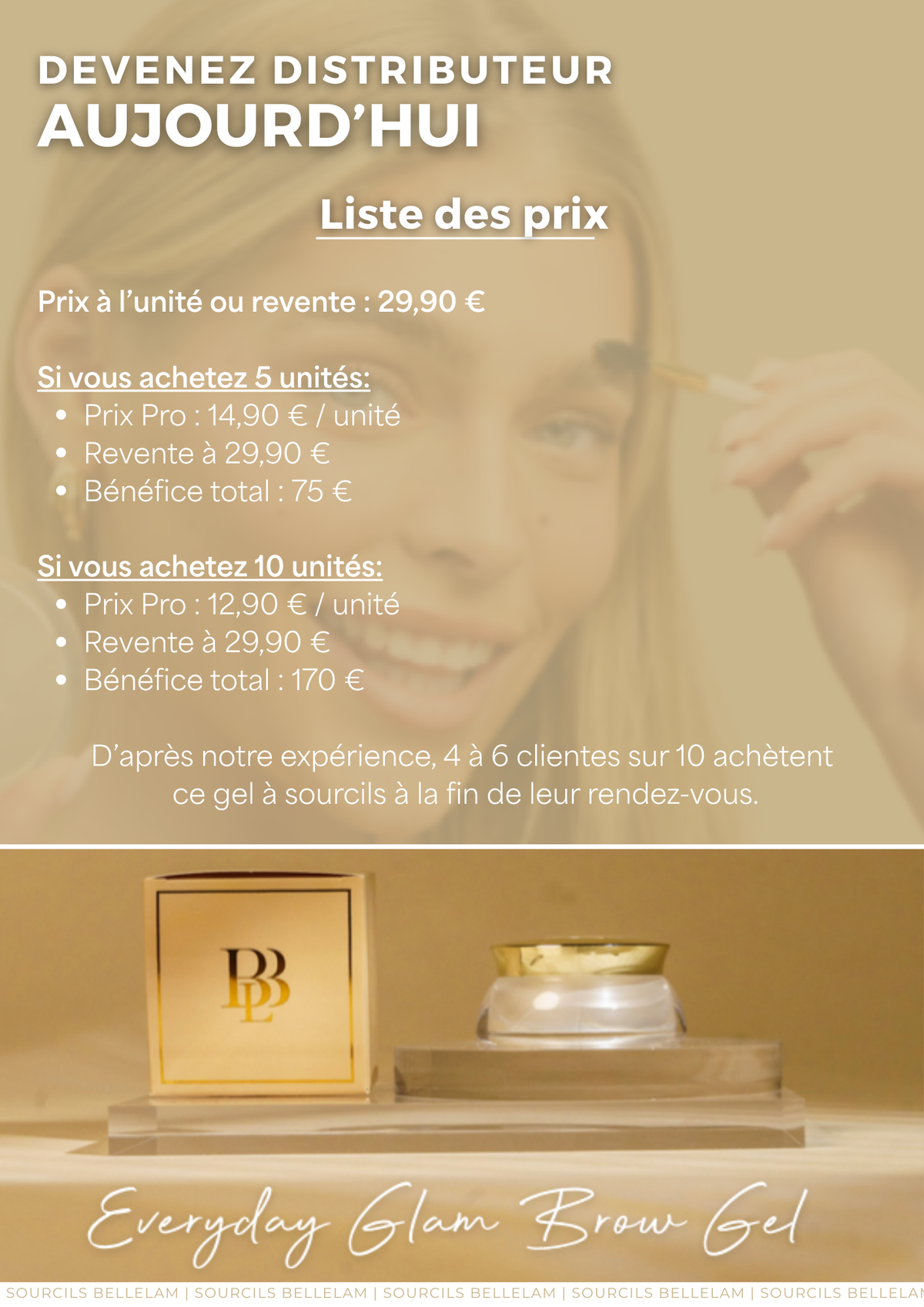 Bellam Everyday- Gel à sourcils Effet Brow Lift - Brow.X Professionnel