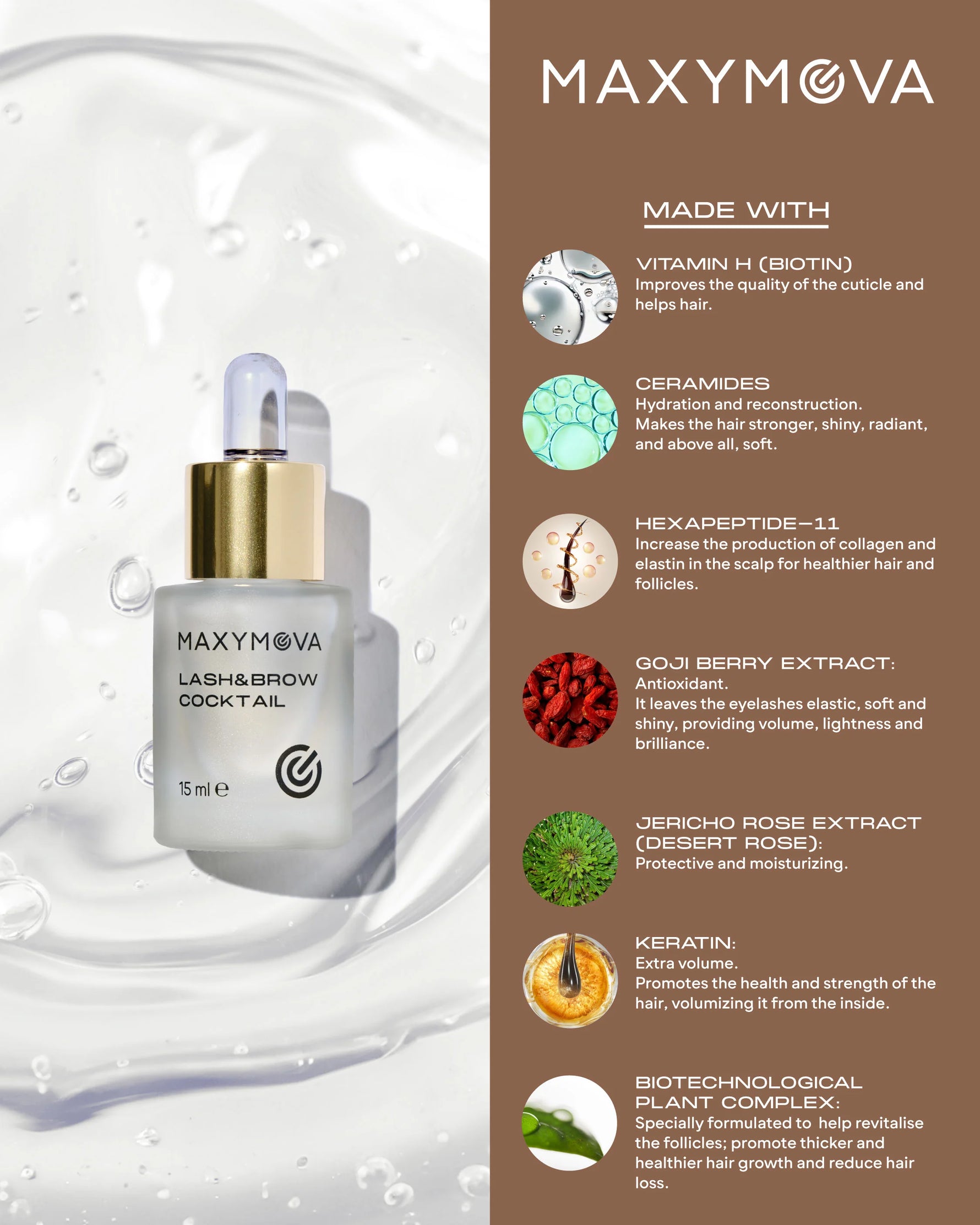 Maxymova - Lash & Brow Cocktail Sérum 5 ml - Brow.X Professionnel