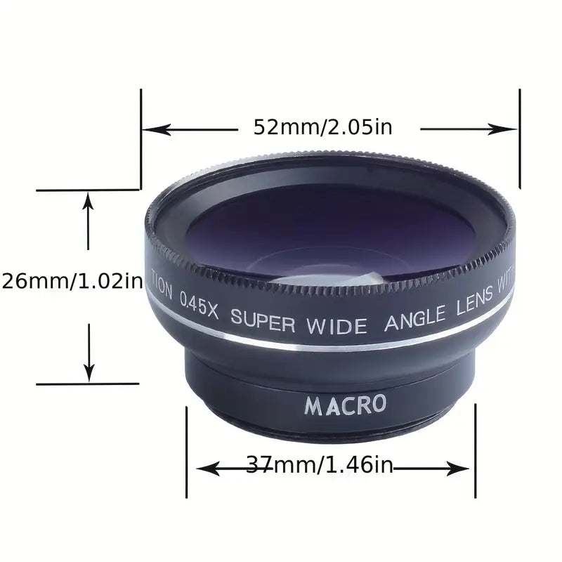 Lentilles APEXEL Grand Angle 0,45x + Super Macro 12,5x - Brow.X Professionnel