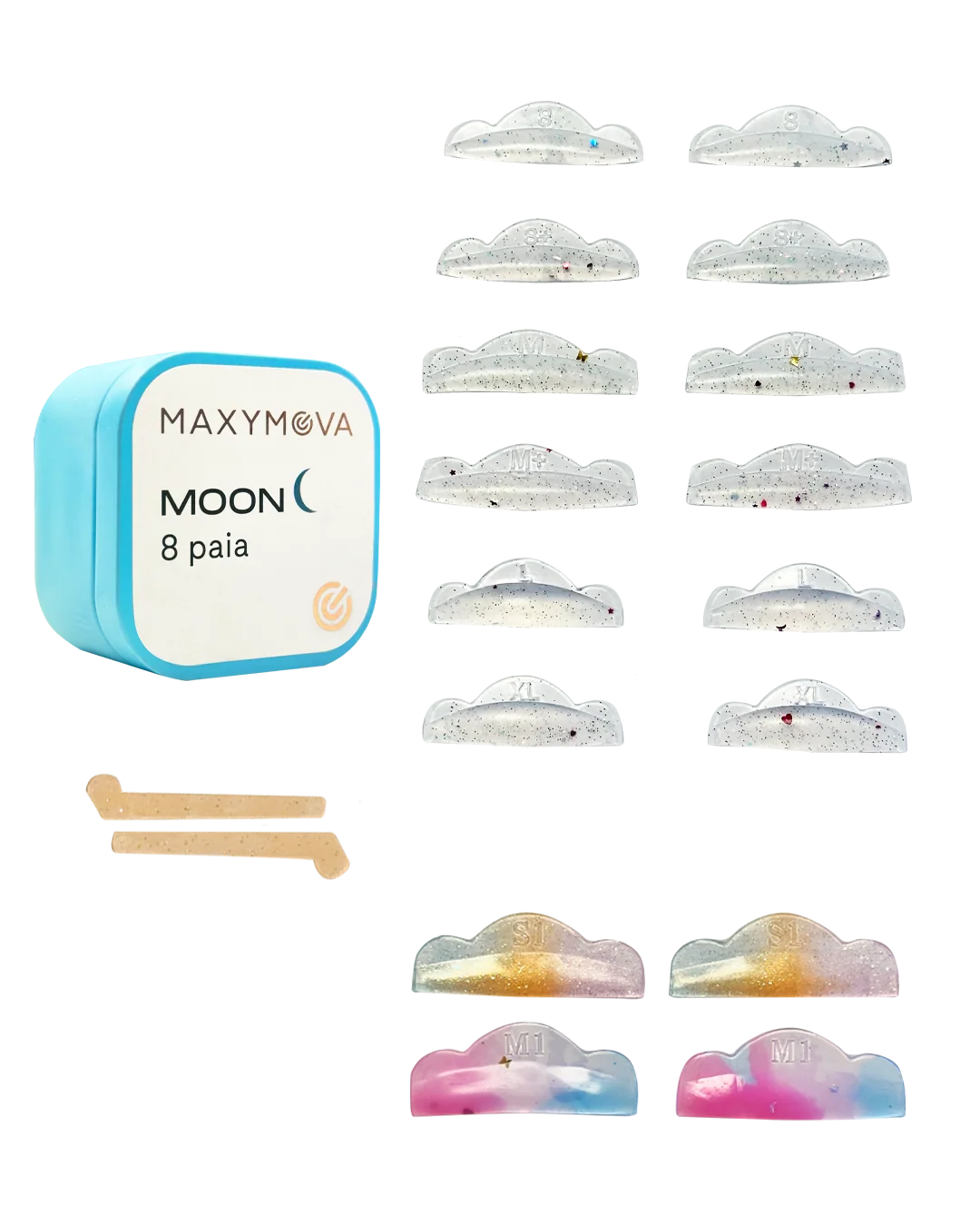 Maxymova – Moon Silicone Eyelash Lift Pads (8 Paires)