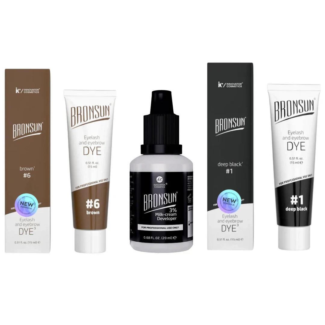 BRONSUN - Kit Crème Développante 3% + 2 Teintures Hybride