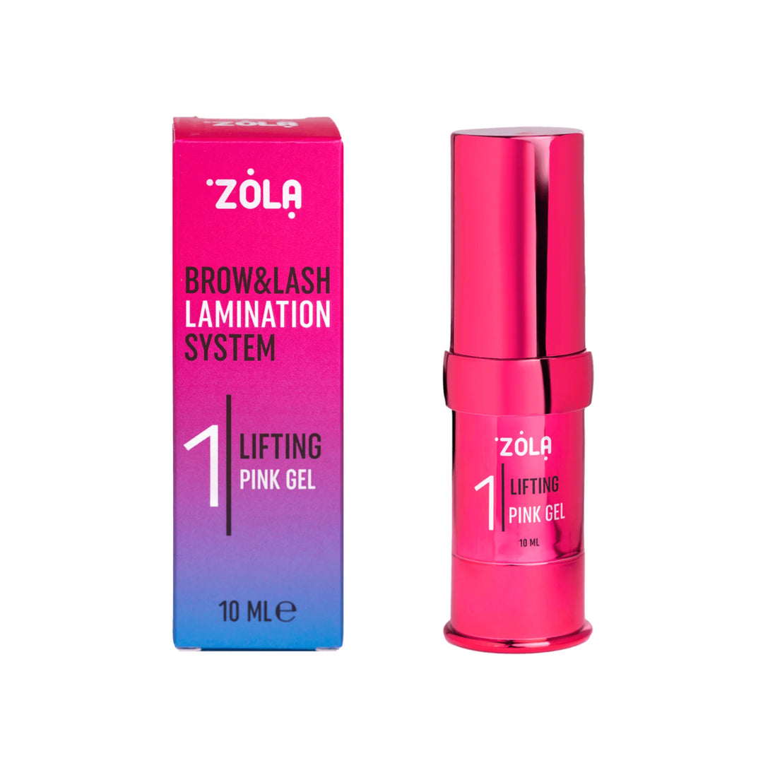 Zola - Lamination des Sourcils & Cils - Gel Rose Lifting Etape 1