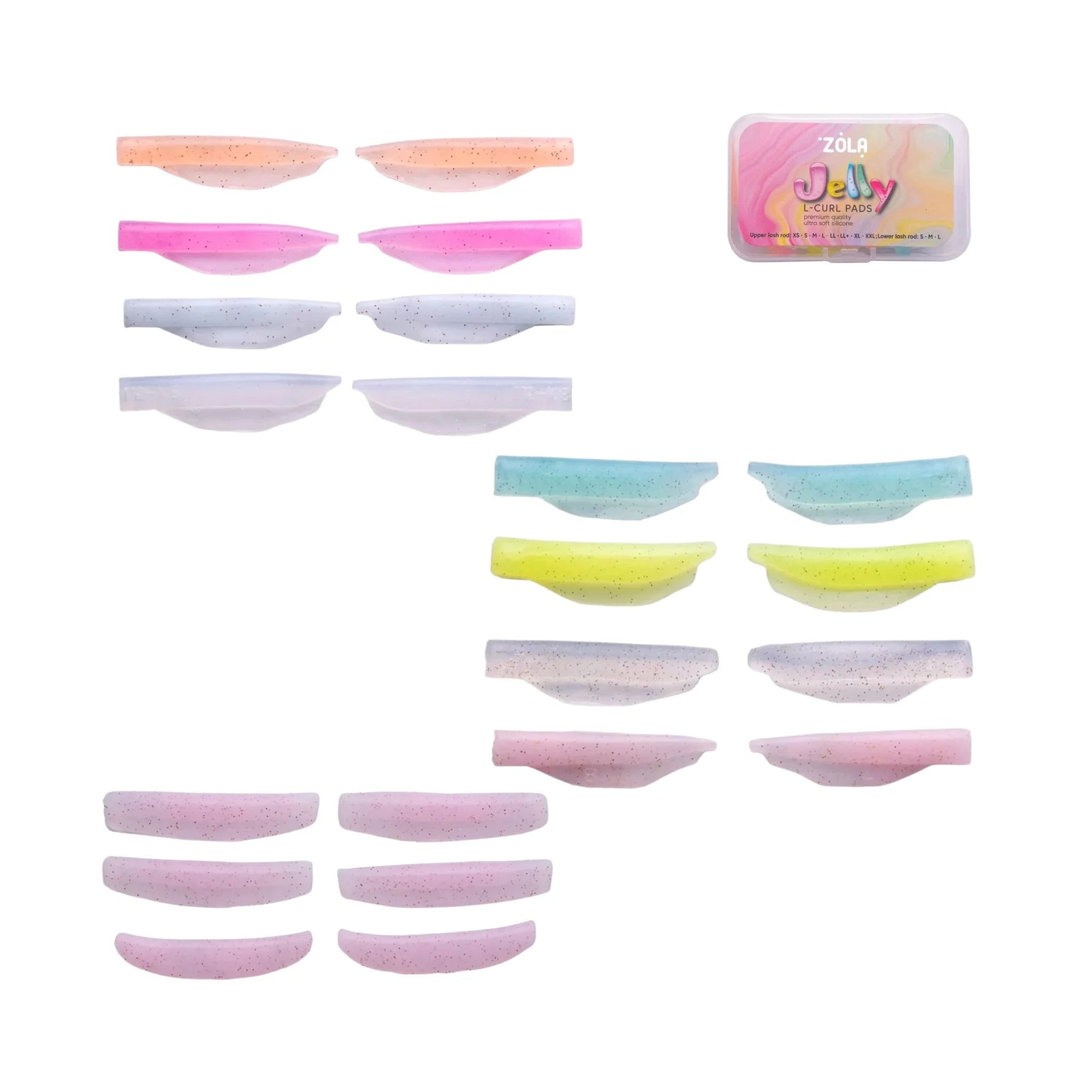 Zola - Pads Rehaussement de Cils Jelly L-Curl (11 pairs) - Brow.X Professionnel