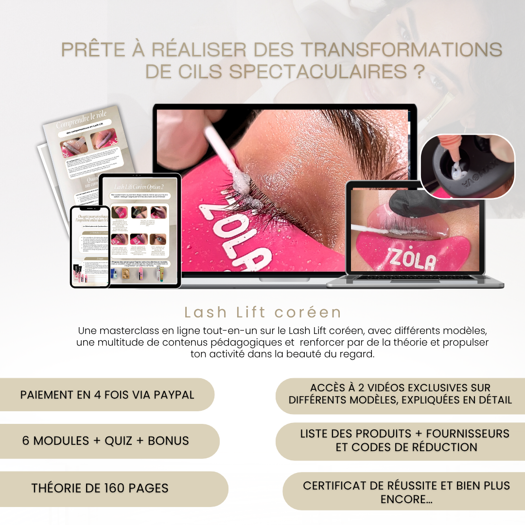 Formation Lash Lift Coréen en ligne – Pour les artistes qui veulent sortir du lot - Brow.X Professionnel